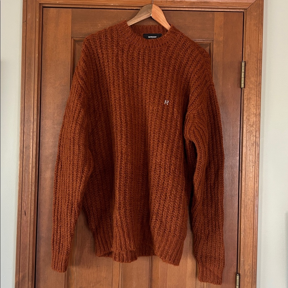 Represent Ribbed-Knit Logo-Embroidered Jumper Medium - Picture 5 of 8